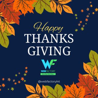 Happy Thanksgiving 🧡🦃
Feliz día de acción de gracias 🧡🦃

Gracias infinitas a nuestros preciados clientes por acompañarnos un año más y hacernos parte de sus proyectos. Deseamos abundantes bendiciones y éxitos en cada uno de sus pasos. Dios les bendiga.

#webfactoryint #morethanwebandideas #thanksgiving